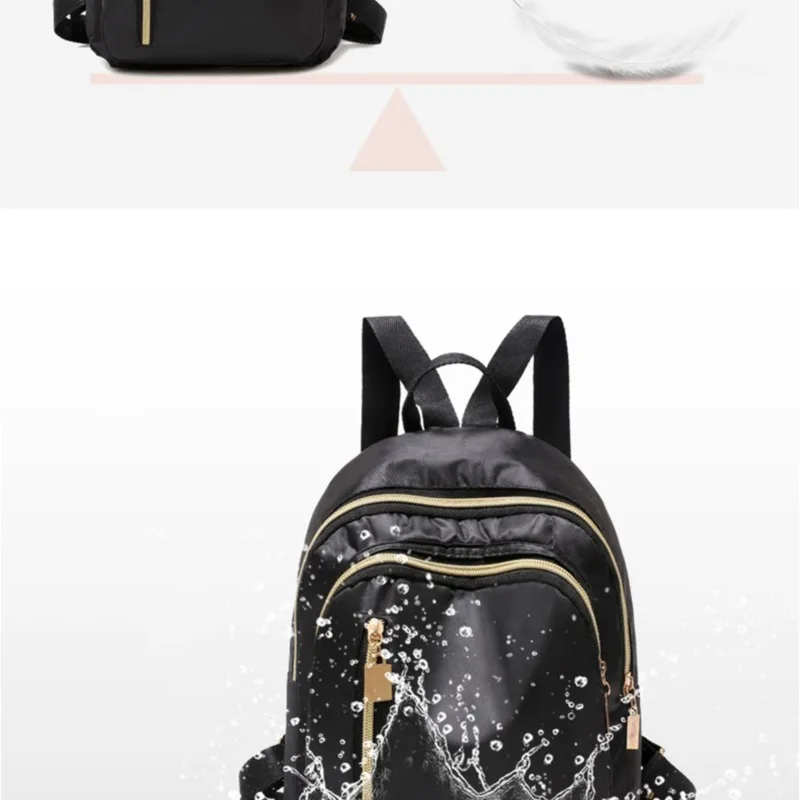 2021 Waterproof Nylon Women Backpack Leisure Back Pack small backpack Student Casual Bag Shoulder Bag
