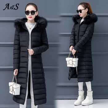 

Anbenser Long Women Jacket Warm Winter Jacket Women Coat Long Parka fur Hooded Parka Winter Coat Women Oversized Jacket Casaco