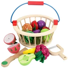 Детские деревянные игрушки головоломки фрукты овощи имитировать шеф-повара светильник кухонные наборы детский сад ролевые игры ребенок Кук забавная игра