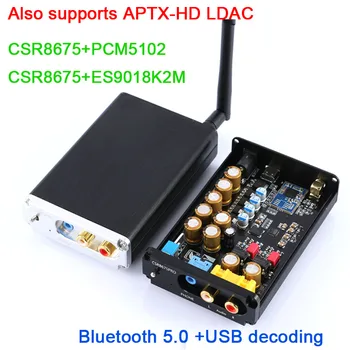

DYKB HIFI CSR8675 + ES9018 Bluetooth 5.0 wireless audio receiver Adapter DAC decoding board PCM5102A I2S APTX-HD LDAC 24BIT94K