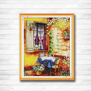 

Beautiful Summer afternoon DMC Cross-Stitch Scenery Home Decor 14CT 11CT counted cross stitch Needlework Set Embroidery kits