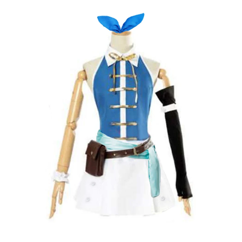 Fairy Tail 4th Lucy Heartfilia Dress Cosplay Kostuum Volledige Pak Lolita Sailor Jurk School Meisjes Uniform Outfit Custom