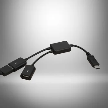 

USB 3.1 Type-C OTG HUB Cable 2 in 1 USB C 3.1 Male to Female Plug Cable Hub Type-C to Double USB 2.0 converter cable