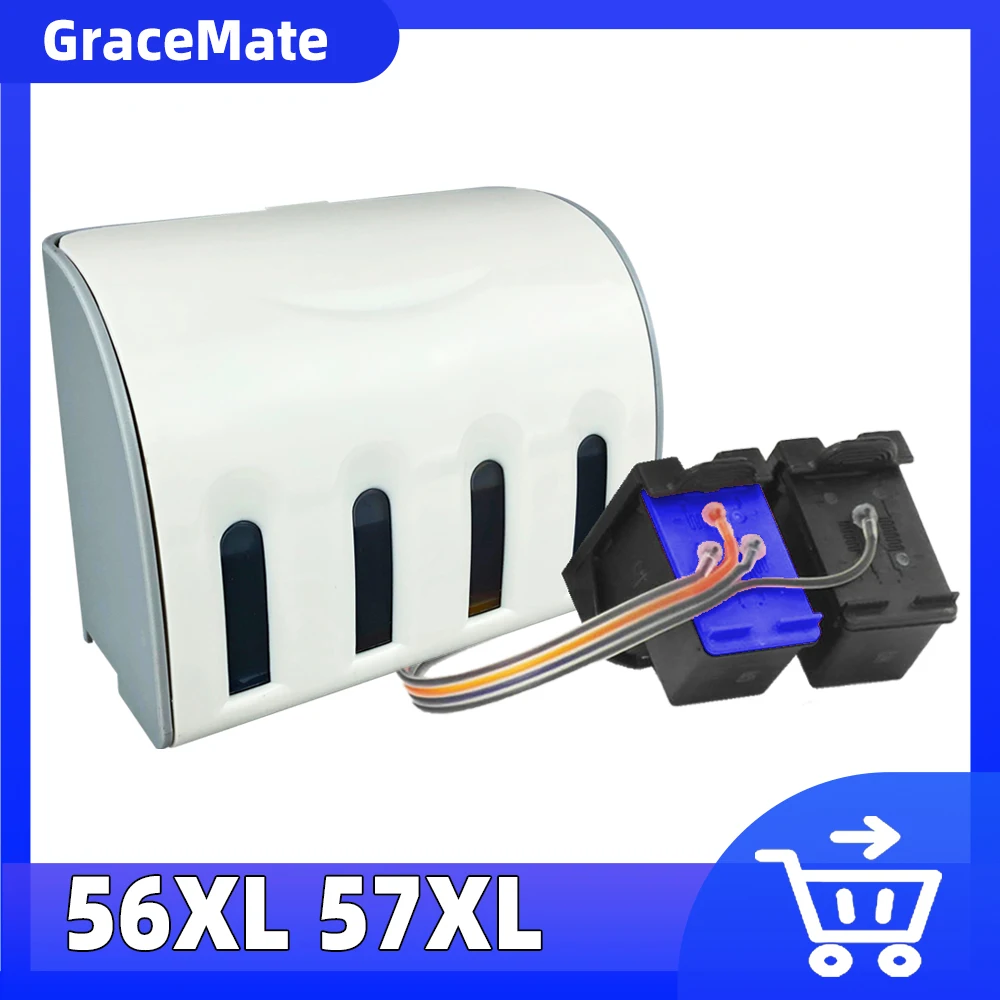 

DMYON Compatible for Hp 56 57 Continuous Ink Supply System Deskjet 450 450ci 450wbt 5150 5550 5650 5650w Printer Cartridge