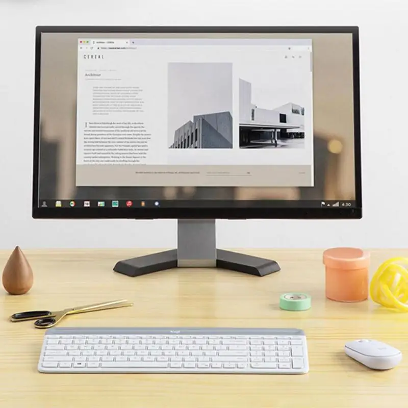 Logitech MK470 Slim 2 4G ультратонкий бесшумный набор оптической мыши 1000DPI для ПК Windows