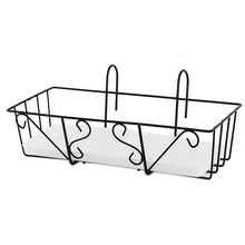 Железный арт подвесной цветок стойки типа перила цветок стойки прямоугольник цветочный горшок рамка балкон выращивать овощи