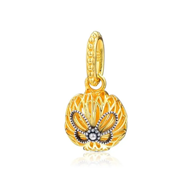 

Fashion Shine Openwork Butterflies Pendant Fits Pandora Bracelets Gold Silver 925 Butterfly Dangle Bead Women DIY Jewelry