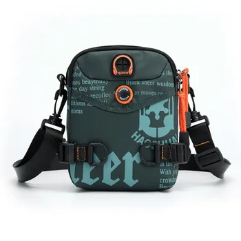 

Men Multifunctional Shoulder Bag with Headphone Hole Waterproof Nylon Outdoor Sport Travel Bags Multi-pocket Messenger Bags