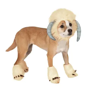 

Halloween Wig Sheep Hood Transfiguration Crossdresser Costume Soft Pet Dog Suit