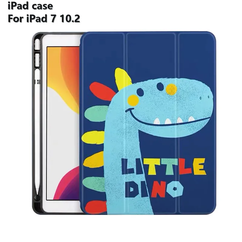 Умный тонкий ТПУ кожаный чехол для нового iPad 7 поколения 10,2 дюймов Рождественский подарок iPad чехол для планшета с карманом для ручки