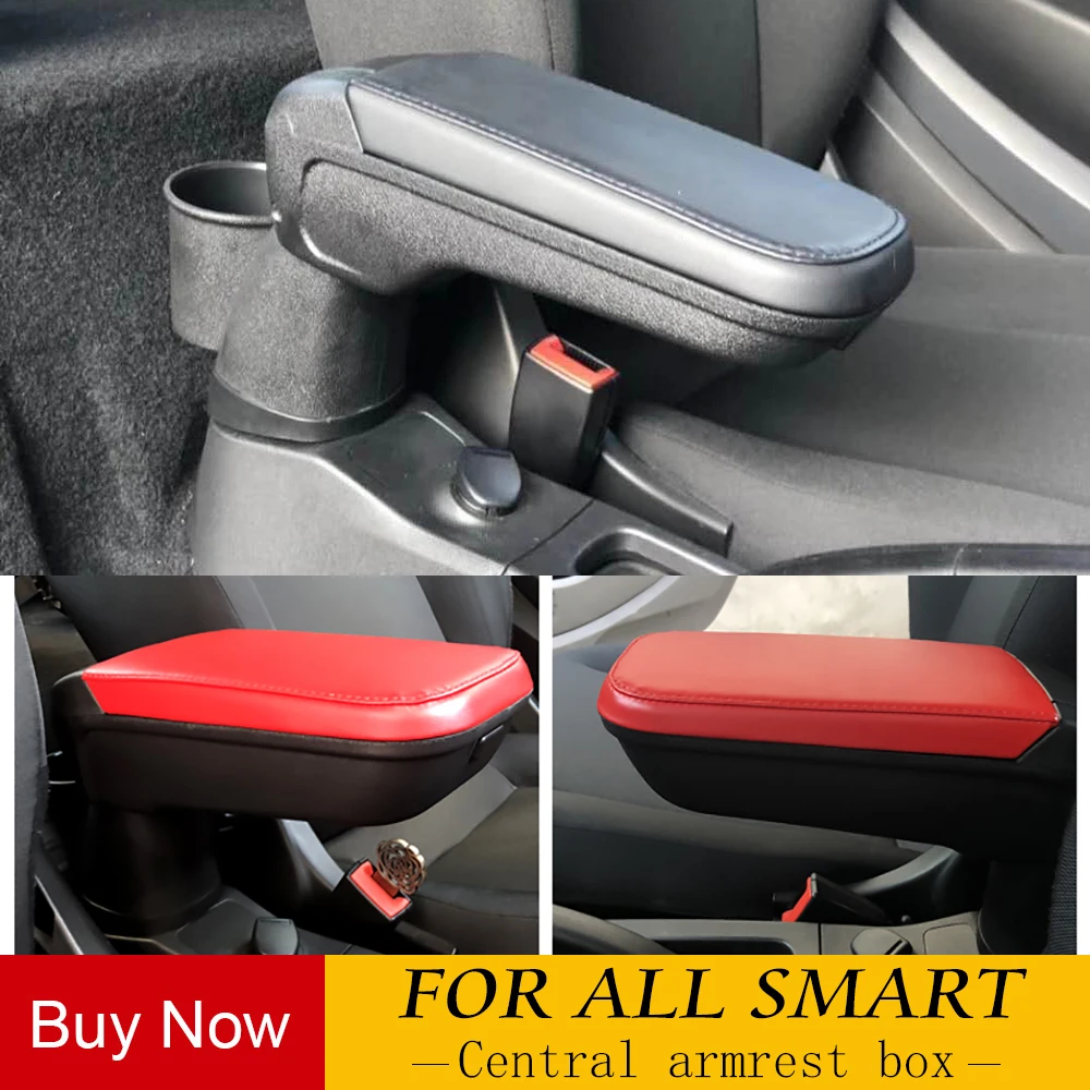 Высококачественный кожаный подлокотник с подстаканником шкафчик для Mercedes Smart 453