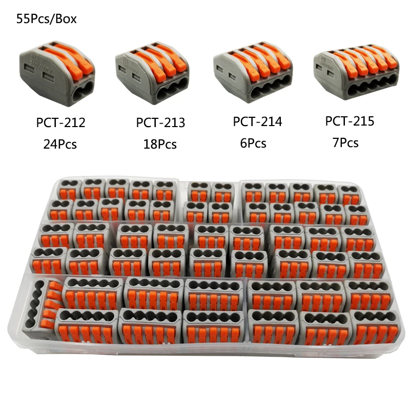 Провод СОЕДИНИТЕЛЬ НАБОР коробка Универсальный компактный клеммный блок освещение провода разъем для 3 комнаты Гибридный быстрый разъем