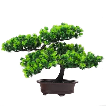 

Simple Decorative Bonsai Accessories Lifelike Office Gift Ornament Home Simulation Artificial Potted Plant Pine Tree DIY
