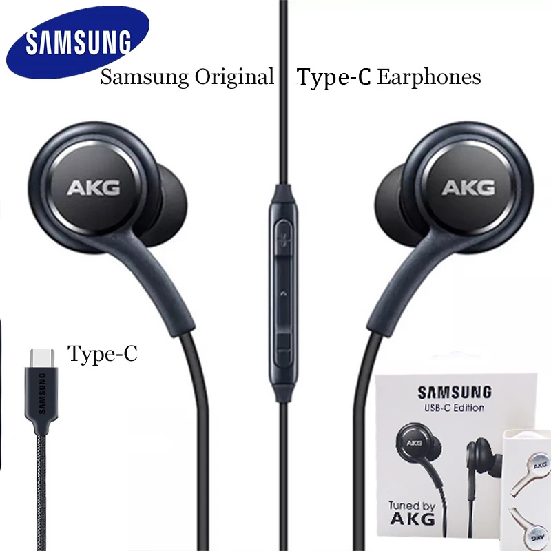 Оригинальные наушники Samsung AKG наушники-вкладыши типа C проводные с микрофоном для