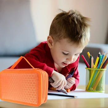 

1Pc 72 Slots Pencil Holder Simple Pencil Organizer 4-layer Colored Pencil Case