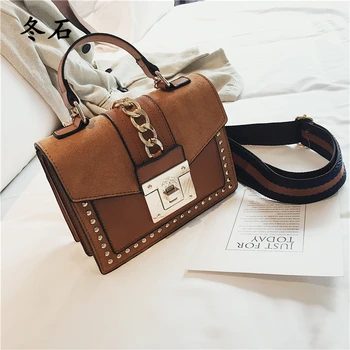 

Fashion Small Shoulder Bags for Women 2020 PU Leather Crossbody Bag High Quality Ladies Hand Bag Chain Rivet Decoration