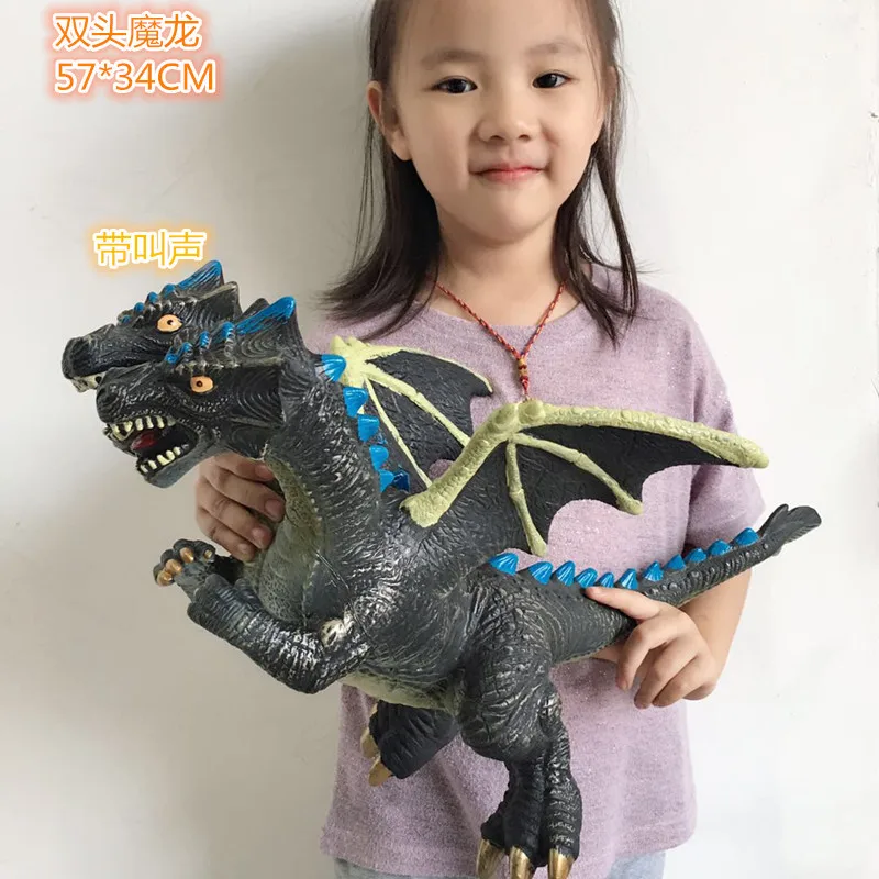 

Large Size Model Soft Silcone Monster Western Magic Dragon Called Dinosaur Cotton Filling Vinyl Sound Making Environmentally Fri