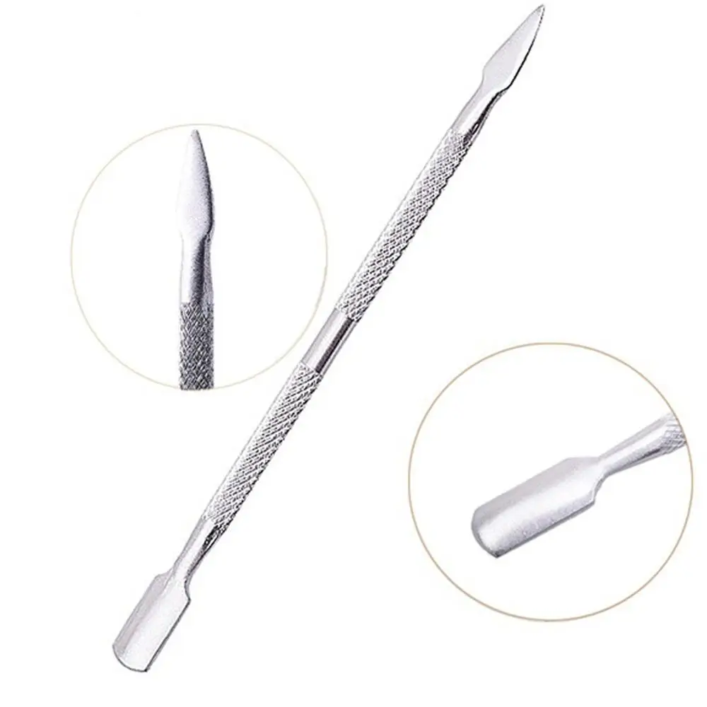 High Quality 4pcs  Spoon Nail Cuticle Remover Stainless Steel Nail Cuticle Pusher Remover Dead Skin Push Manicure Nail Care Tool