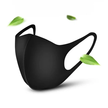 

Black Mouth Mask Nano Breathable Unisex Face Mask Reusable Washable Face Shield Wind Proof Mouth Cover