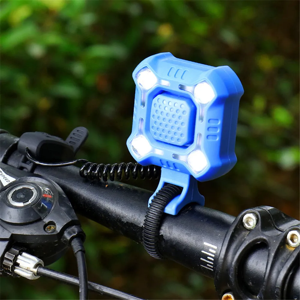 Best NEW black  Bike Lights With 140dB safety Horn IPX6 Waterproof Rechargeable LED Bicycle Light  Horn JLY0805 1