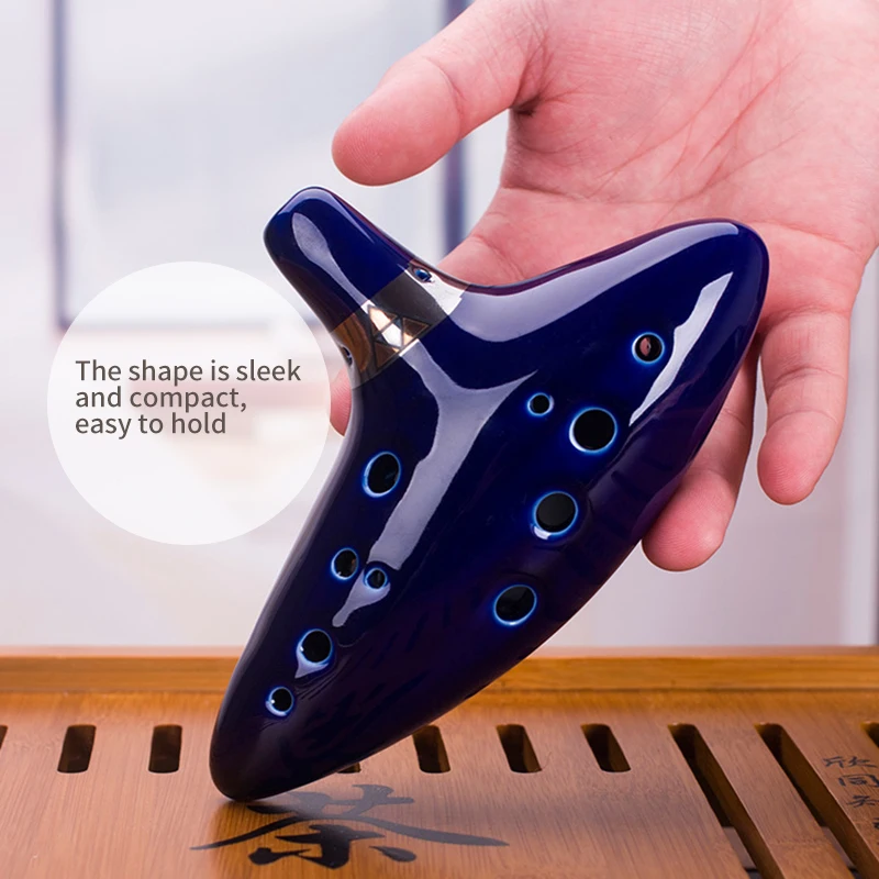 Ocarina Керамическая с 12 отверстиями флейта для начинающих музыкальный инструмент