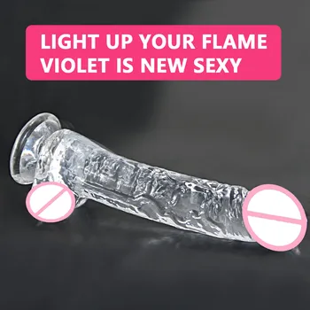 New Realistic Dildos Erotic Jelly Dildo With Super Strong Suction Cup Sex Toys for Woman Men Artificial Penis G-spot Simulation 3