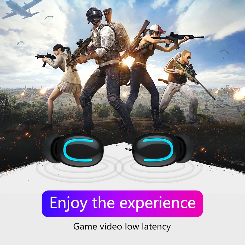 HBQ TWS Bluetooth наушники V5.0 True Беспроводной Headphons спортивные Handsfree 3D стерео игровая