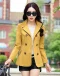yellow Ty2019 осенняя одежда, костюм-платье, длинное, студенческое, хаки, маленькая ветровка, Осеннее тонкое Свободное пальто для женщин Yjy Lake Blue 3xl - Цвет: yellow