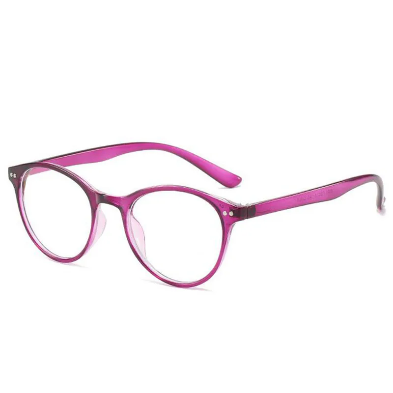 -0.5 -1 -1.5 -2 -2.5 -3 -3.5 -4 -4.5 -5 -5.5 -6 Finished Myopia Glasses Women Short-sight Eyewear Men Small Round Frame Glasses 2