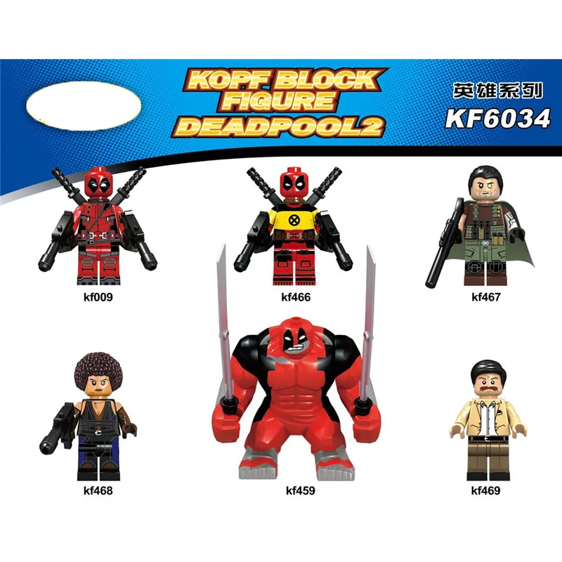 

KF6034 Single Sale Building Blocks Infinity War Avengers 3 Super Heroes Deadpool 2 Peter Hulkpool Hulk Domino Cable Kids Toys