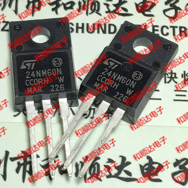 /5 предметов в лоте, STF24NM60N 24NM60N TO-220F 600V 24A
