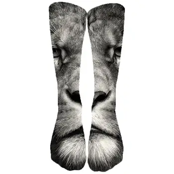 

KYKU Brand Lion Socks Women Animal Socks Animal Anime Sock 3d Head Stocking Printed Hip Hop Funny Print Ladies socks Kawaii