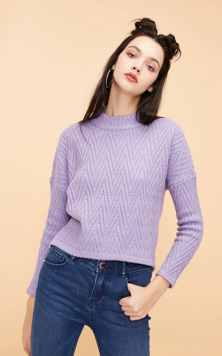 Vero Moda/женский свитер с открытыми плечами и длинными рукавами; вязаный свитер; 318413501