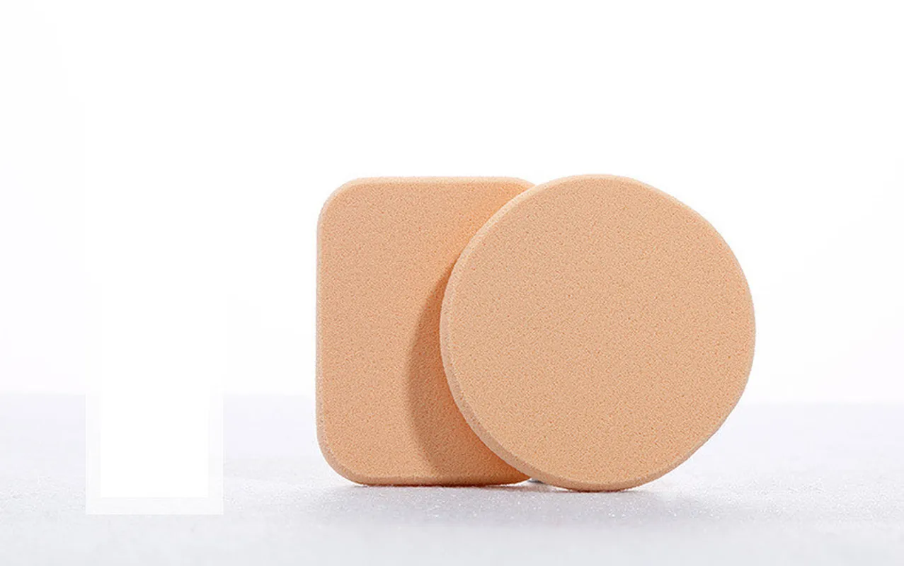 

2PCS Square Puff Round Puff Spong Cosmetic Puff 1 Face Soft Lady Beauty Makeup Foundation Contour Facial Sponges Powder Puff