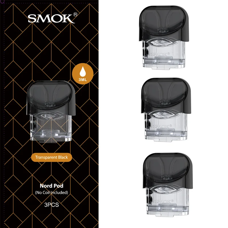 3 шт. SMOK Nord Замена Pod 3 мл Atomizer емкость для жидкости без катушек испаритель для электронной сигареты SMOK Nord Pod система Vape комплект