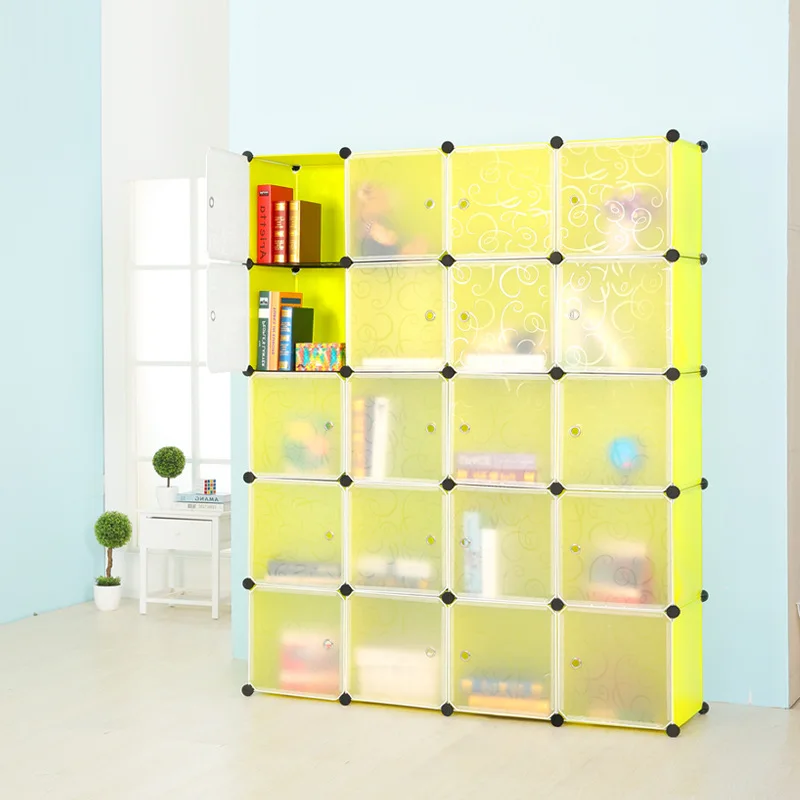 

Van Gordon Bookcase Free Combination Bookcase Storage Shelf Cabinet Assembly Plaid Storage Cabinet Simple Bookcase Plastic