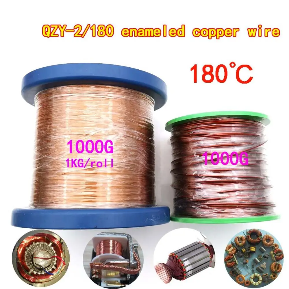 

1kg QZY-2-180 High temperature Enamelled copper wire 0.1-2.5mm Motor transformer water pump booster pump Magnetic Coil Winding
