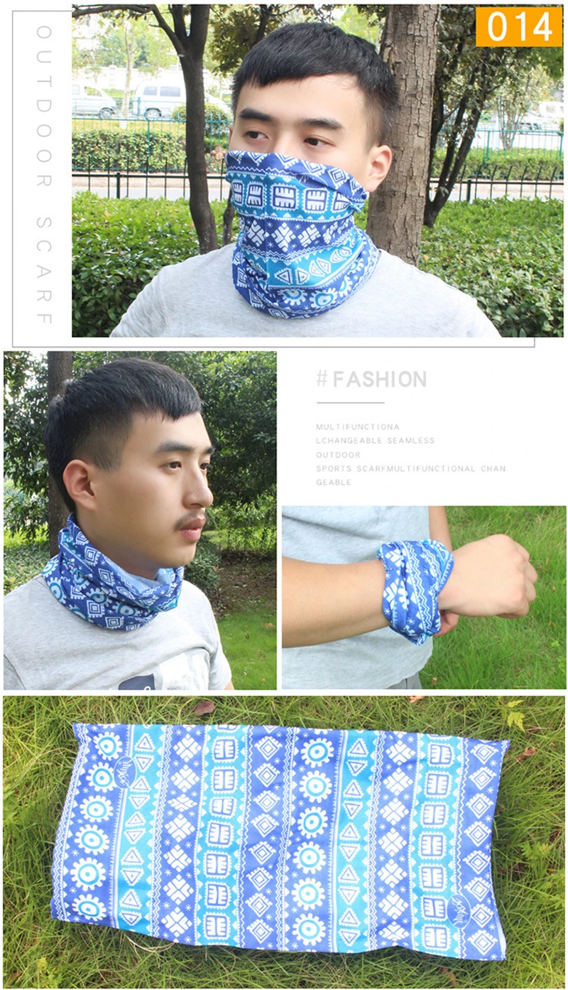 Multifunctional Sports Headwear Headband Bandana Balaclava Face Cover Scarf Sweatband Hairband for Cycling Yoga Camping Hiking