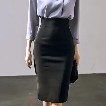 

WOMEN'S Dress 2019 Autumn New Style Debutante Elegant Slim Fit Mid-length Skirt G