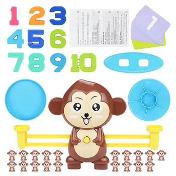 

Monkey Digital Balance Scale Toy Early Learning Balance Children Enlightenment Digital Addition and Subtraction Math Scales Toys