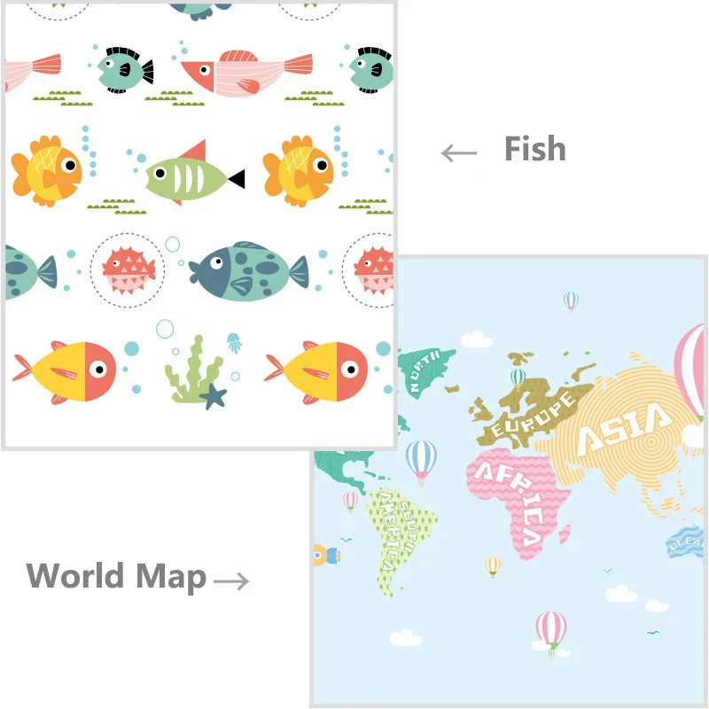 Детский складной игровой коврик с рисунком, коврик для ползания, складной коврик XPE, коврик-головоломка, домашние мягкие коврики, коврик для игры, мягкий детский подарок для детей - Цвет: XPE5-180160-02