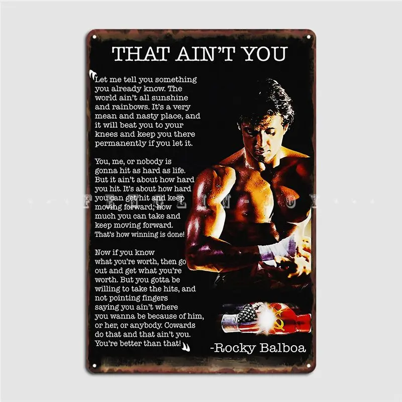 

Мотивационный плакат Balboa, металлический плакат с табличкой, постер для паба, паба, гаража, винтажная роспись, оловянный плакат