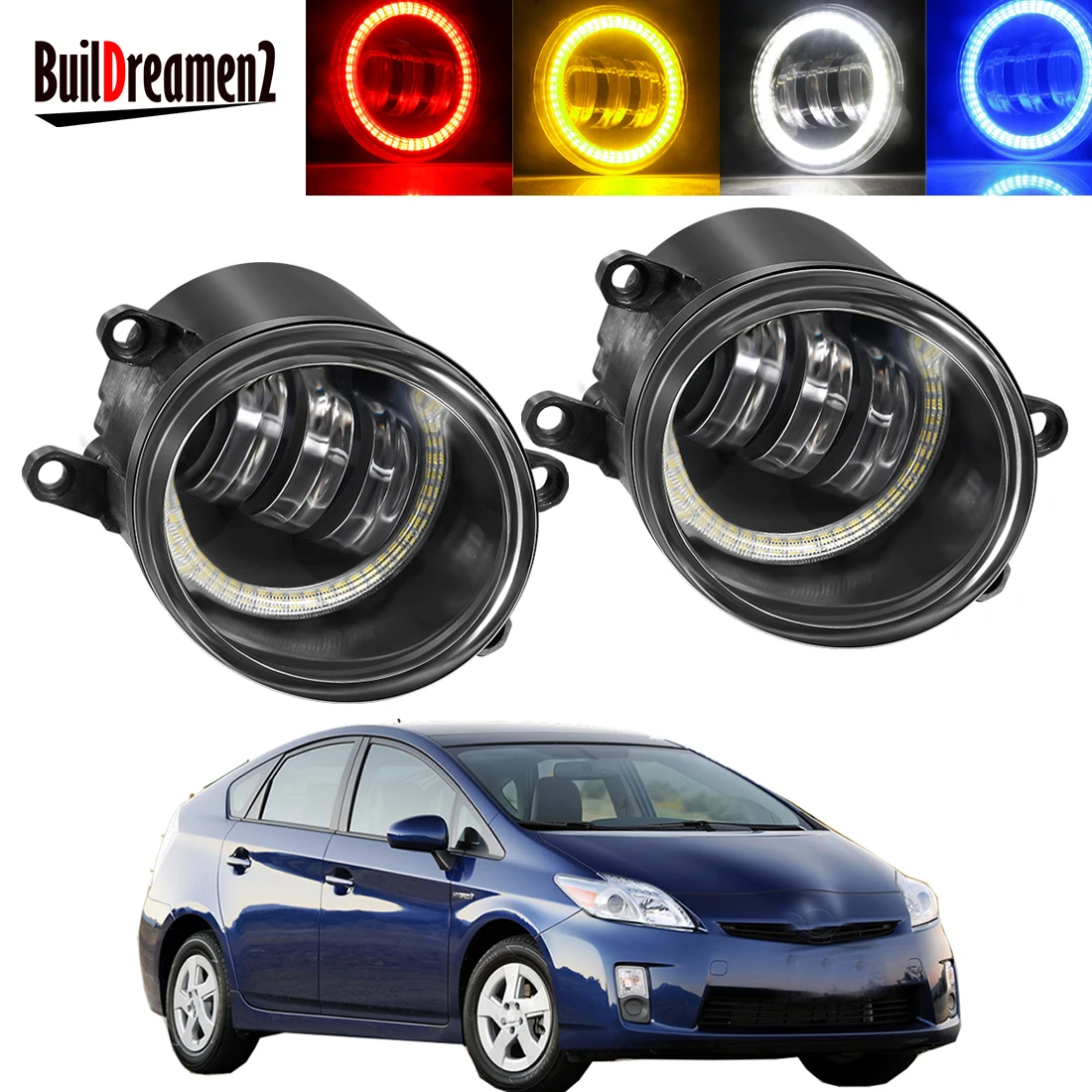 Автомобильные противотуманные фары Angel Eye в сборе 2 шт. для Toyota Prius 2009 2010 2011 2012
