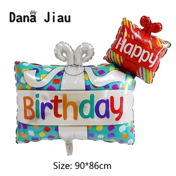 

Wedding Big BIRTHDAY Gift Foil Balloon Girl Happy Birthday Decorations Kids Ball Supplies 8 Years Old Baby Shower Celebration