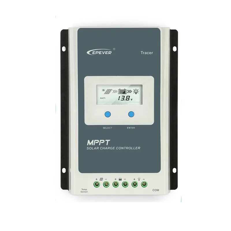 EPever MPPT 40A/30A/20A/10A Солнечный контроллер заряда черный-светильник ЖК-солнечный регулятор для 12 В 24 В свинцово-кислотных литий-ионных батарей