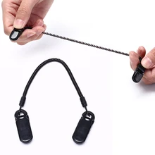 One Piece Windproof Fishing Cap Eyewear Retainer Hat Leash Windy Clip Holder Black Nylon Cord Strap and Plastic Clips