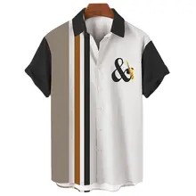 

2022 men's shirt Hawaiian casual musical instrument printing single button all-match summer beach shirt short-sleeved beach top