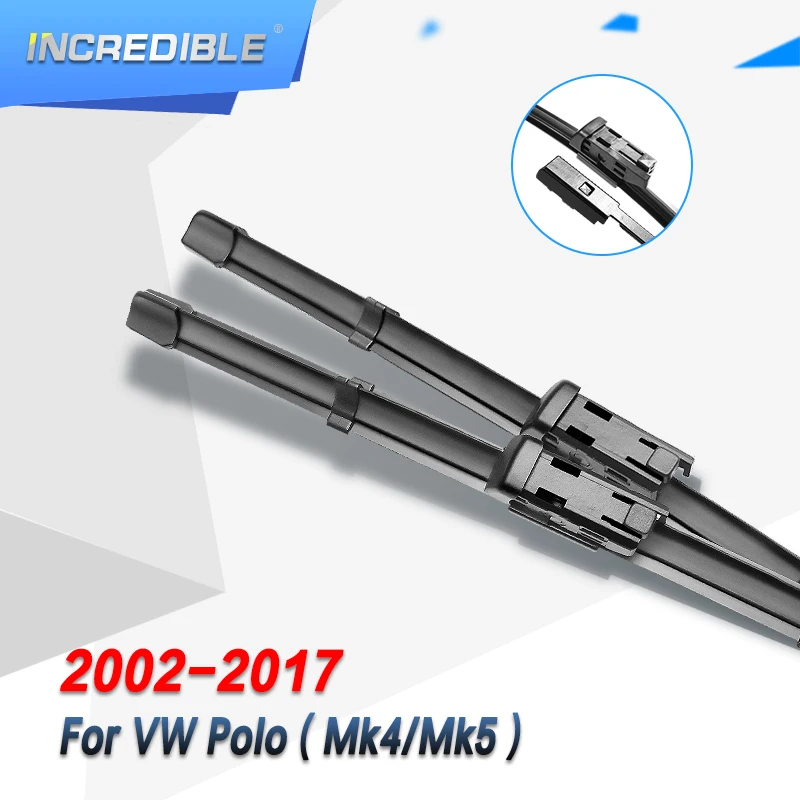 Невероятные щетки стеклоочистителя для Volkswagen VW Polo Хэтчбек MK4 MK5 подходят для бокового штифта/кнопочных рычагов модель года от 2002 до
