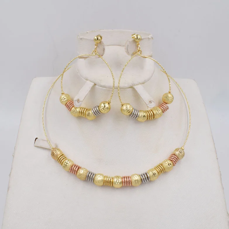 

Высокое качество Ltaly 750 модные висячие серьги золотого цвета, разноцветное ожерелье, набор украшений для женщин металлические украшения для вечеринок, 2020