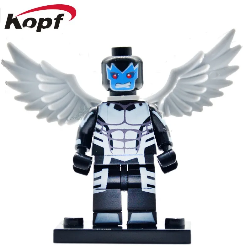 20Pcs Building Blocks Super Heroes Apocalypse Storm Wolverine Daken Angel Nightcrawler Archangel Dolls Toys for children PG8019